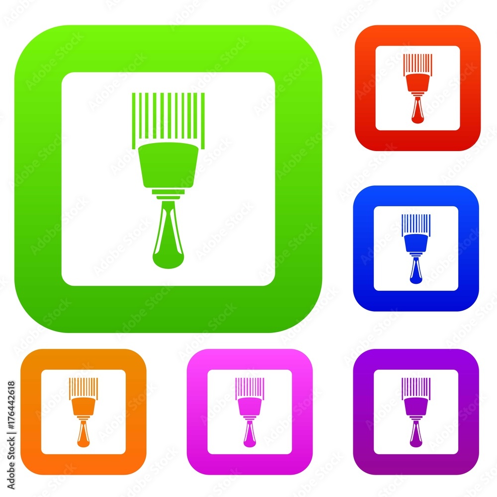 Poster bar code scanner set color collection