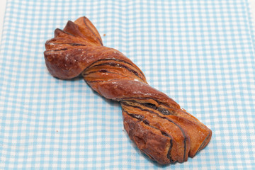 twist bread on fabric