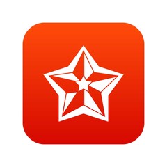 Star icon digital red