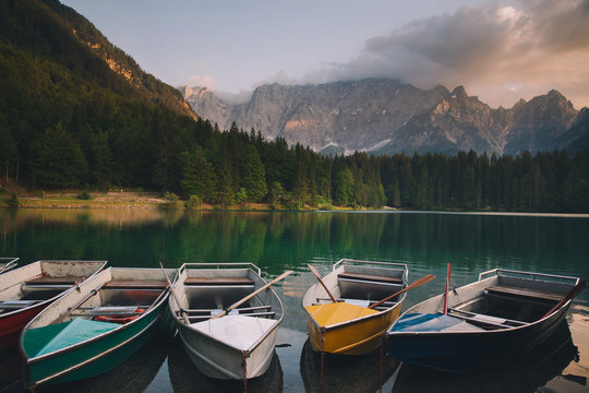 Boats on the lake