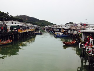Fototapeta na wymiar Fishing Village in Hong Kong