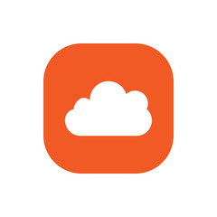 Cloud square icon vector