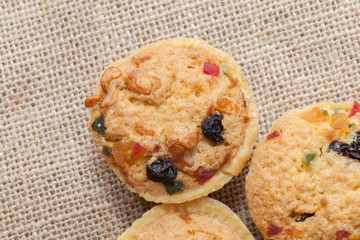 mix fruit cup cookie on sack