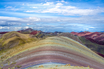Vinicunca, rainbow mountains or seven colour mountains, Peru.