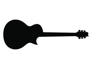 Silhouette tracées à la main d'une guitare Electrique