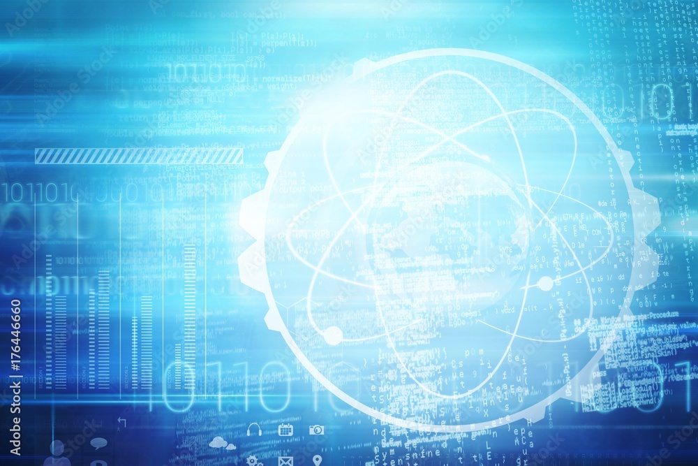 Poster composite image of image of atom interface