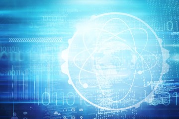 Composite image of image of atom interface