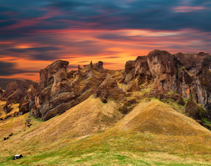 Iceland Sunset Motion Fantasy