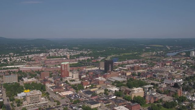 Aerial New Hampshire Manchester July 2017 Sunny Day 4K Inspire 2