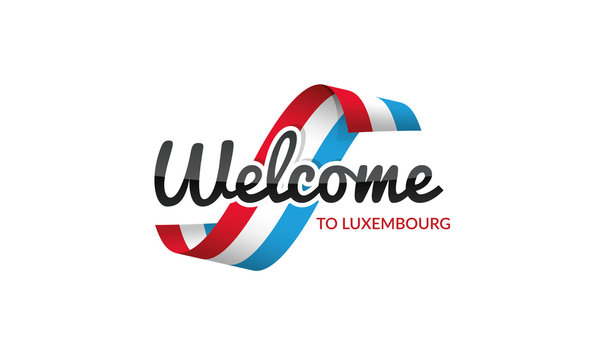 Welcome To Luxembourg Flag Sign Logo Icon