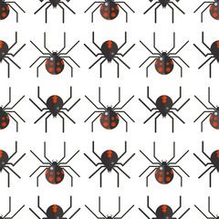 Spider web silhouette arachnid fear seamless pattern scary animal design nature insect danger horror halloween vector icon.