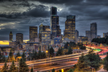 Southern View of Downtown Seattle