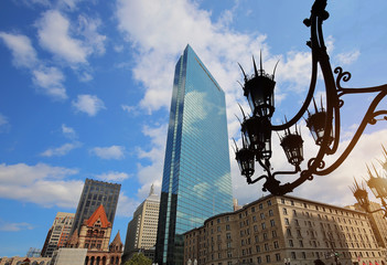 Boston, Public Library Lanterns facing Copley Square