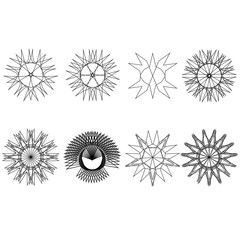 Obraz premium Holiday patterns of stars of snowflakes and flowers for gifts