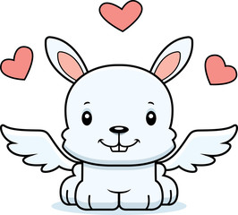 Obraz na płótnie Canvas Cartoon Smiling Cupid Bunny