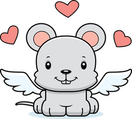 Cartoon Smiling Cupid Mouse