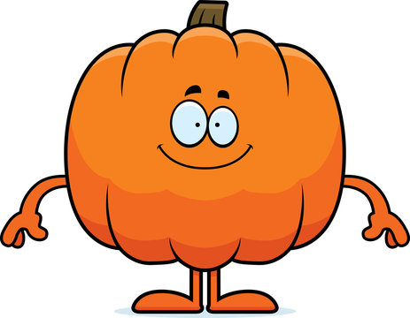 Happy Cartoon Pumpkin