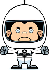Cartoon Angry Astronaut Chimpanzee