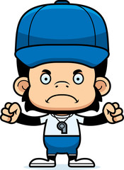 Cartoon Angry Coach Chimpanzee