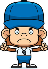 Cartoon Angry Coach Monkey