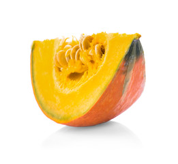 Japanese pumpkin on a white background.