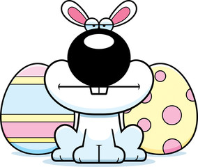 Cartoon Easter Bunny Bored