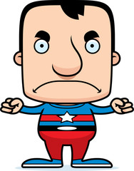 Cartoon Angry Superhero Man