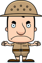 Cartoon Angry Zookeeper Man