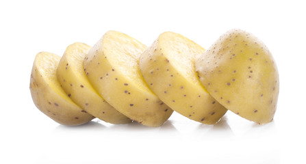 potatoes isolated on white background