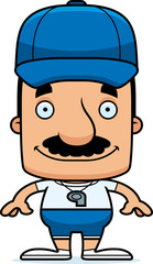 Cartoon Smiling Coach Man