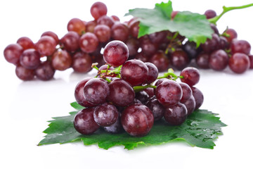 Grapes on a white background