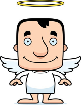 Cartoon Smiling Angel Man
