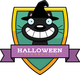 Cartoon Witch Cat Halloween Graphic