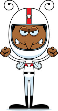 recommend clip art: Cartoon Angry Race Car Driver Mosquito