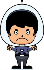 Cartoon Angry Spaceman Boy