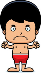 Cartoon Angry Boy Swimsuit