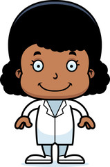 Obraz premium Cartoon Smiling Doctor Girl