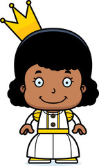 Cartoon Smiling Princess Girl