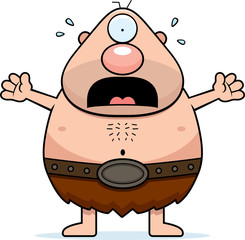 Scared Cartoon Cyclops