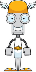 Cartoon Smiling Hermes Robot