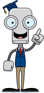 Cartoon Teacher Robot Idea
