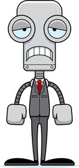 Cartoon Sad Businessperson Robot