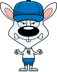 Cartoon Angry Coach Bunny