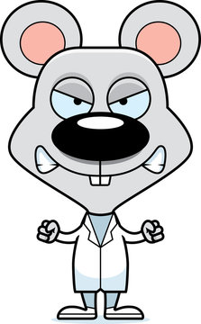 Cartoon Angry Doctor Mouse