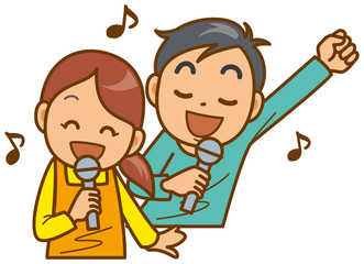 カラオケ　男の子と女の子