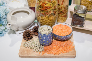 Beans super food on bowl decorative in the kitchen