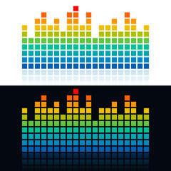 Equalizer icon, vector illustrations