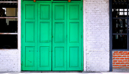 Green Vintage Door