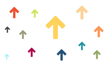 Viele bunte Pfeile - oben