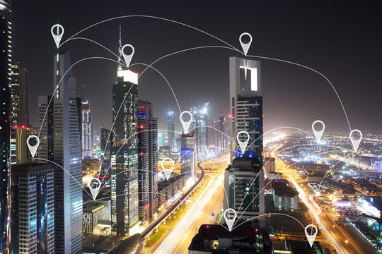 Sheikh Zayed Road At Night